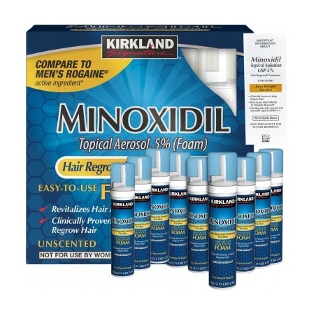 Foam 5% Minoxidil - Kirkland - Treatment 9 Months - 540ml