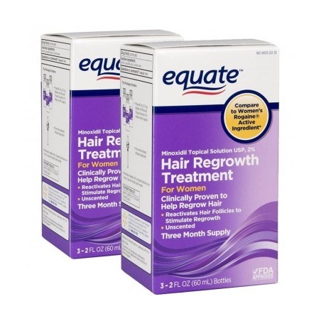 Solution 2% Minoxidil - Equate - Treatment 6 Months - 360ml