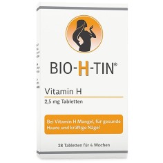Food Supplement, Bio-H-Tin, with Biotin 2.5mg, for Strengthening Hair and Nails, 28 tablets