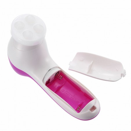 Perie Electrica Ingrijire Piele, Beauty Care Massager, pentru Fata si Corp,  5x Capete de Schimb, 2x Trepte de Viteza, Fara Fir