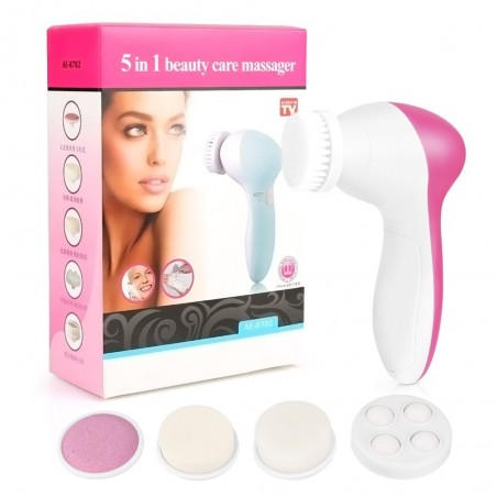 Perie Electrica Ingrijire Piele, Beauty Care Massager, pentru Fata si Corp,  5x Capete de Schimb, 2x Trepte de Viteza, Fara Fir