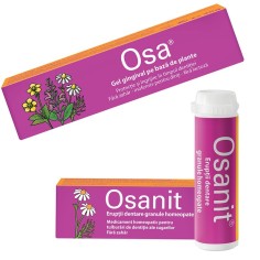 Set Homeopat pentru Copii, OSA, Osanit, Impotriva Durerilor Cauzate de Dentitie, Gel 20ml si Granule 7.5gr