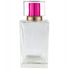 Perfume Bottle, Zamo®, with Screw-on Sprayer and Pink Cap, Capacity 90ml