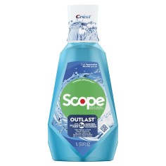 Apa de Gura, Crest Scope Outlast, Aroma Puternica de Menta Creata, Efect Intens de Prospetime, cu CPC, 1000ml