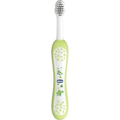 Periuta de Dinti, Chicco, First Teeth, pentru Dintii de Lapte, Varsta 6+ Luni, Peri Moi, Culoare Verde