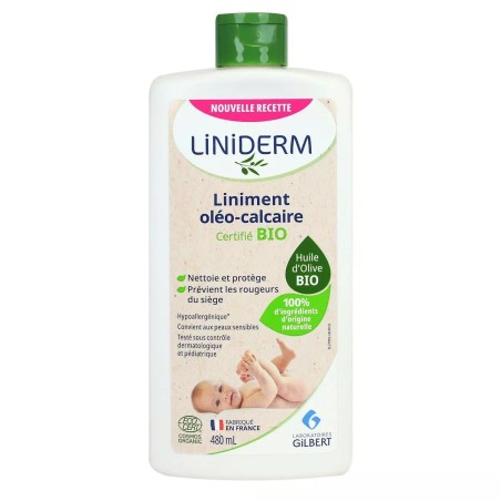 Lotion for Babies, Gilbert, Liniderm Bio, Oleo-Calcary Liniment, to Reduce Diaper Irritation, 480ml