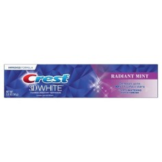 Toothpaste, Crest 3D White, Radiant Mint, Teeth Whitening Effect, 141gr