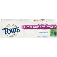 Pasta de Dinti, Tom's Of Maine, Antiplaque & Whitening, Efect Albirea Dintilor si Anti-Placa, fara Fluor, 155.9gr