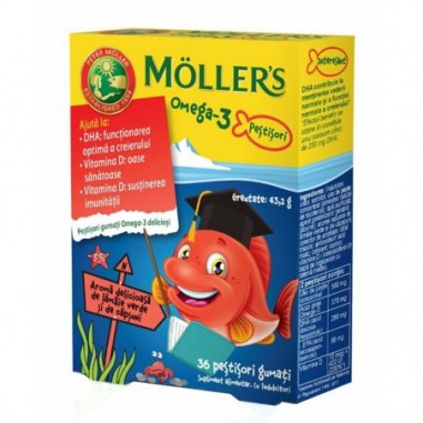 Pestisori gumati Omega 3 Moller's