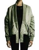 Jacheta dama, zamo®, bomber, tip kimono, model asiatic, culoare olive, marimea m