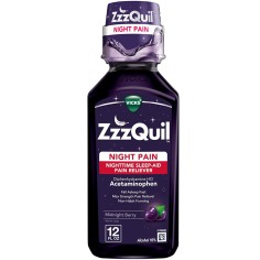 Supliment Alimentar, ZzzQuil, impotriva Durerilor Nocturne, pentru Somn Linistit, Aroma Fructe de Padure, 354ml