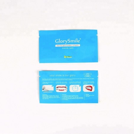 Teeth Whitening Strips, Glory Smile (without peroxide), Box of 14 sachets (28 strips)