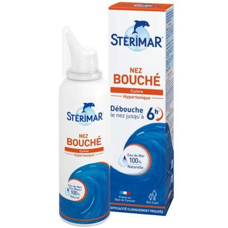 Spray Nazal, Sterimar, Hipertonic Cupru, Curatare Eficienta in Cazul Racelii si Rinofaringitei, Copii 3+ si Adulti, 100ml