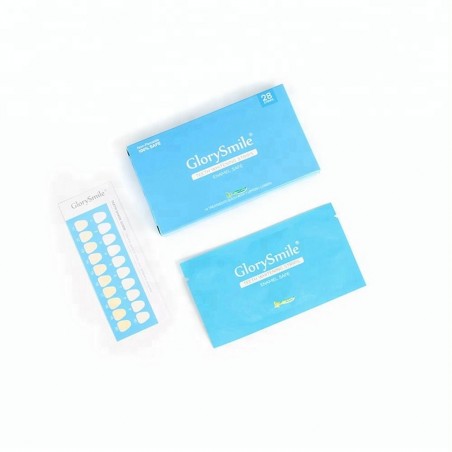 Teeth Whitening Strips, Glory Smile (without peroxide), Box of 14 sachets (28 strips)