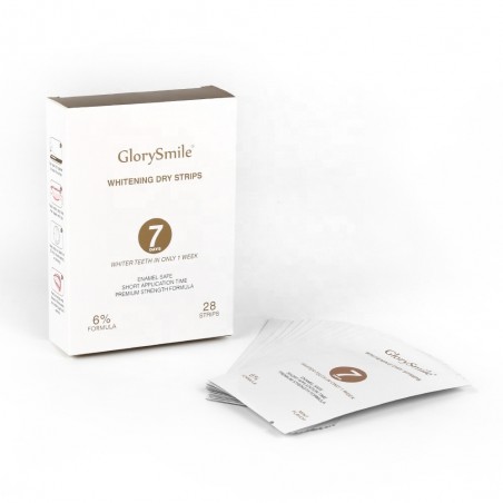 Benzi Albire Dinti, Glory Smile Dry Strips, Cutie 14 plicuri (28 benzi) – 6% peroxid