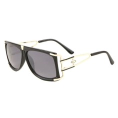 Ochelari de Soare, Zamo®, CZL 4071, Protectie UV400, Model Rectangular, Rama Aurie, Lentile Negre