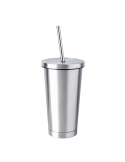 Cana termos, zamo®, cool it or warm it, perete dublu, pai reutilizabil, din inox, 500ml, argintiu