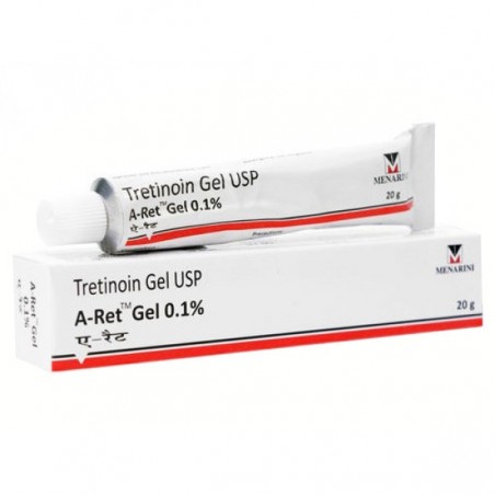 Gel A-Ret, RetinA, Anti-Rid, Anti-Acnee, Tretinoina 0.1% - Menarini - 20gr 