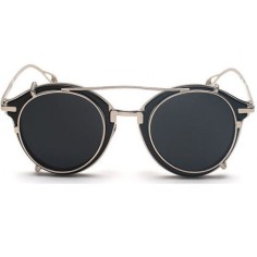 Ochelari de Soare, Zamo®, Steampunk, Jabba The Hut, Protectie UV400, Model Rotund, Rama Aurie, Lentile Negre