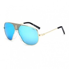 Ochelari de Soare, Zamo®, CZL 2220, Protectie UV400, Model Aviator, Rama Aurie, Lentile Albastre