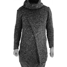 Hanorac Barbati, Zamo®, Riga, Asimetric, Gri, Textura Crosetata, L