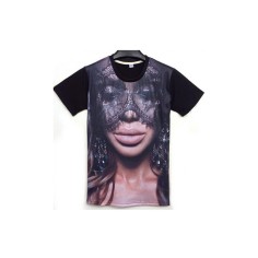 Tricou Barbati, Zamo®, 3D Widow, cu Imprimeu, Model Vaduva, Marimea L