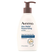 Lotiune de Corp, Aveeno, Skin Relief, cu Ovaz Coloidal si Unt de Shea, Hidratare impotriva Mancarimii Pielii, Efect 48h, 354ml