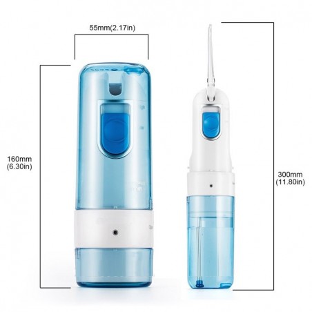 Irigator Bucal, JSSAN, JS601, fara fir, 4 Varfuri Incluse, 2 Trepte, Rezevor 200ml, 1200 pulsatii/min, 70-120psi, Autonomie 2min