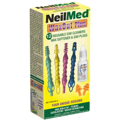Set pentru Igiena Urechii, Neilmed, Wax Out PLus, pentru o Curatarea Acumularii Excesive de Ceara, 12 buc