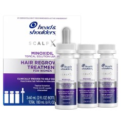 Set Solutie, Head & Shoulders, Scalp X, impotriva Caderii Parului, Minoxidil 2%, pentru Femei, Tratament 3 Luni, 3x 60gr