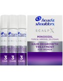 Set spuma, head & shoulders, scalp x, impotriva caderii parului, 5%, pentru femei, tratament 6 luni, 3x 60gr