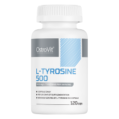 Food Supplement, OstroVit, L-Tyrosine, Helps Synthesis of Neurotransmitters, 500mg, 120 capsules