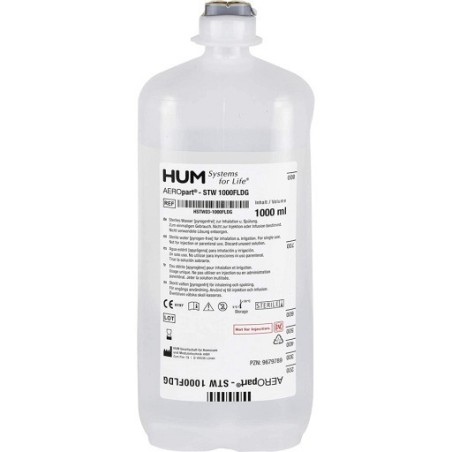 Solutie Salina Sterila, HUM, pentru Concentratoare de Oxigen si Inhalare, 1000ml