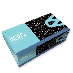 Protection Mask, Dr. Mayer, Bacterial and Particle Filtration, 3 folds, 3 layers, Constellation Model, 1 pc 2