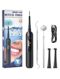 Dispozitiv curatare, zamo®, pentru indepartarea tartrului si a petelor, ultrasonic, oglinda si capete de curatare incluse, negru