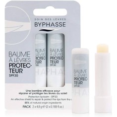 Set of 2x Lip Balm, Byphasse, Moisturizes and Protects, with Vitamin A and E, SPF 30, 2x 4.8gr