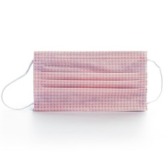 Protection Mask, Dr. Mayer, Bacterial and Particle Filtration, 3 folds, 3 layers, Pink Dots Model, 1 pc