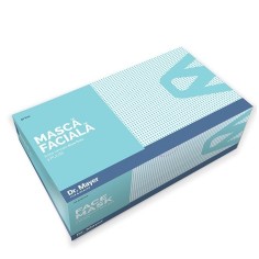 Protection Mask, Dr. Mayer, Bacterial and Particle Filtration, 3 folds, 3 layers, Blue Dots Model, 1 pc 2