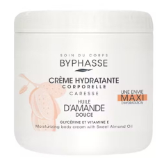 Moisturizing Body Cream, Byphasse, with Sweet Almond Oil, Glycerin and Vitamin E, for All Skin Types, 500 ml