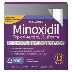 Spuma, Kirkland Signature, Minoxidil 5%, Tratament Impotriva Caderii Parului, pentru Femei, 6x 60ml