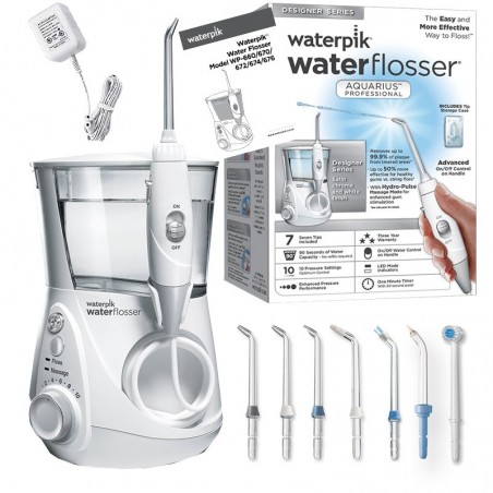 Dus Bucal, Waterpik WP-660, Aquarius, 7x Varfuri, 1400 psi, 10x Trepte Presiune, Rezervor 400ml