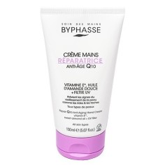Crema pentru Maini, Byphasse, Reparatrice Anti-Age Q10, cu Ulei de Migdale si Vitamina E, Filtru UV, Previne Imbatranirea Pielii