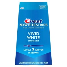 Set 12x Benzi Albirea Dintilor, Crest, 3D White, Classic Vivid, 8% Concentratie, Tratament 12 Zile, 30 min, Nivel Albire 7
