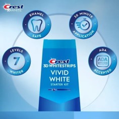 Set 12x Benzi Albirea Dintilor, Crest, 3D White, Classic Vivid, 8% Concentratie, Tratament 12 Zile, 30 min, Nivel Albire 7 2