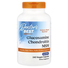 Supliment Alimentar, Doctor's Best, Glucozamina, Condroitina si MSM, pentru Sustinerea Articulatiilor, 240 capsule