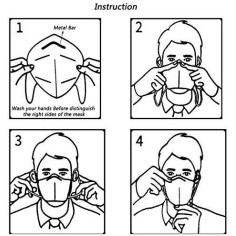 Set of 10x Protective Masks, KN95, FFP2, 4x Layers, Filtering Particles and Bacteria, White 2